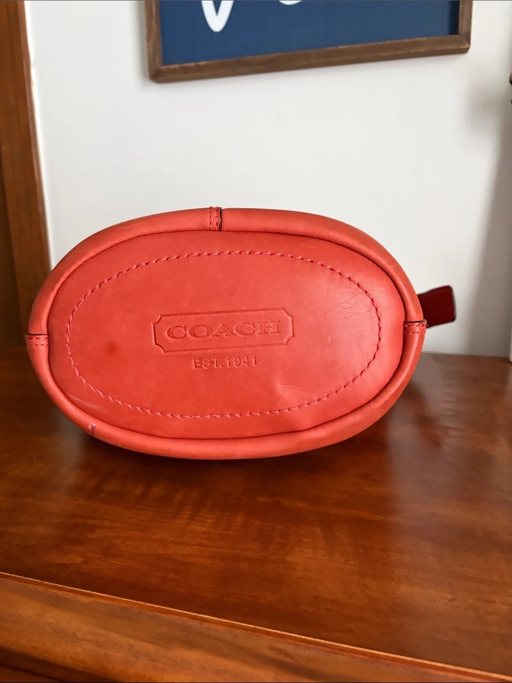 COACH Vintage Bleecker 13353 Leather Crossbody Bag in Burnt Orange As Is *READ*